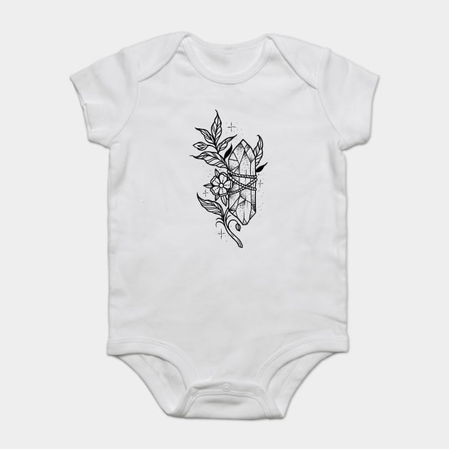 Healing Crystal Baby Bodysuit by btcillustration